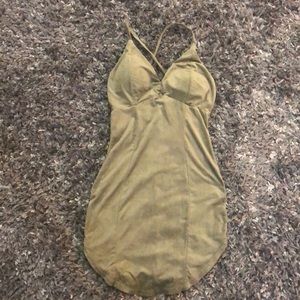 Suede mini dress skin tight